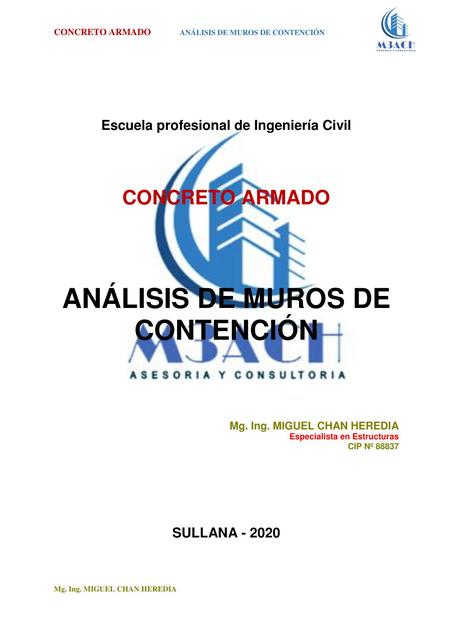 Análisis de muros de contención 