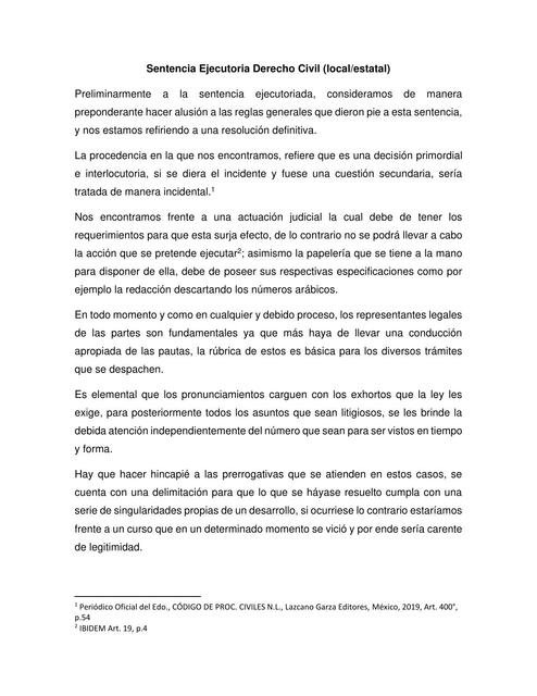 Sentencia ejecutoria derecho civil | Josepe | uDocz