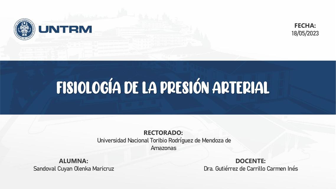 Fisiología de la presión arterial 