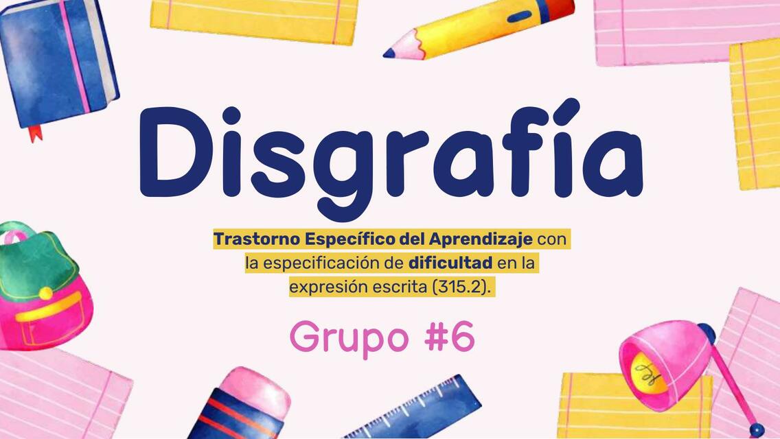 DISGRAFÍA