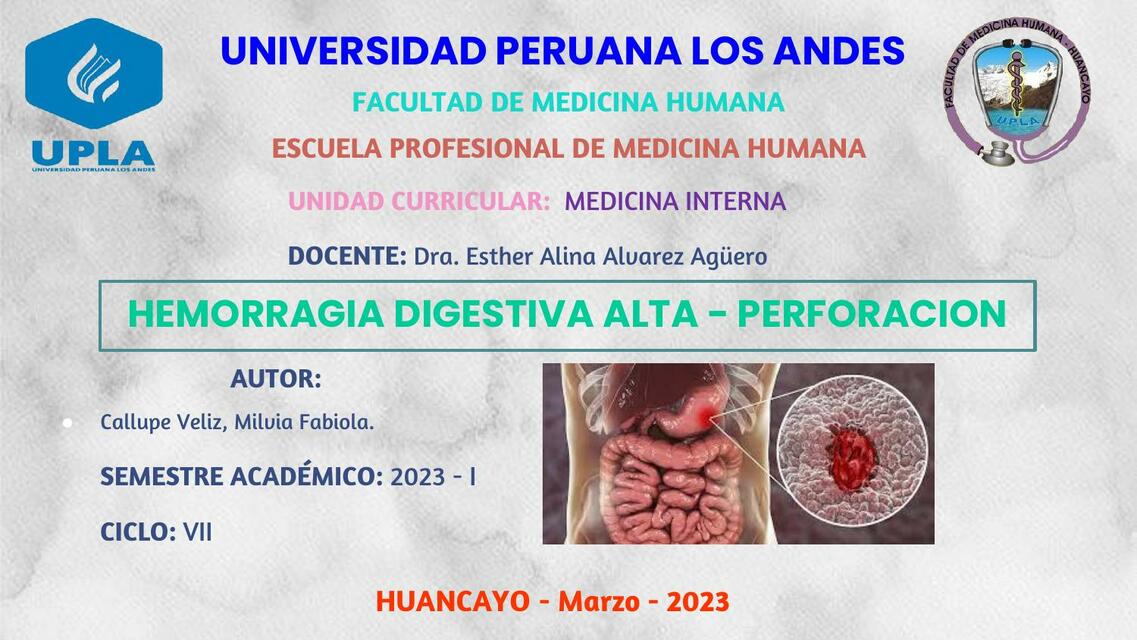 Hemorragia Digestiva Alta- Perforación 