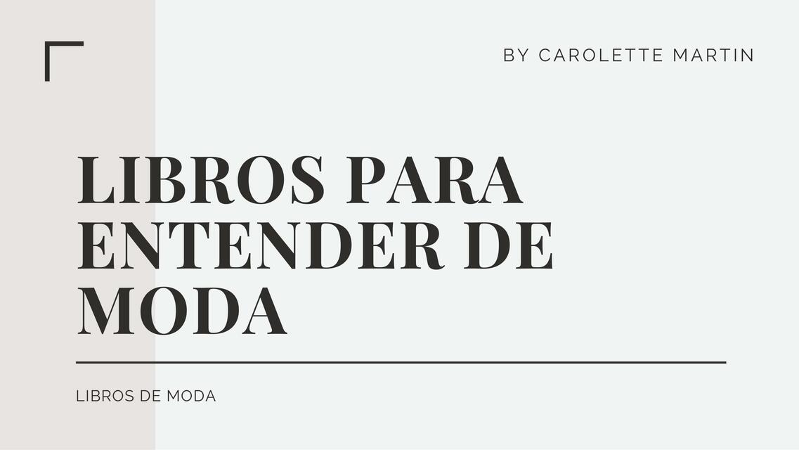 Libros para entender de moda