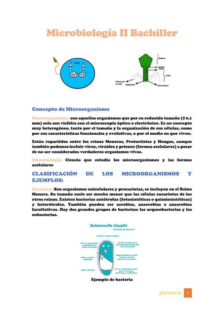 Microbiología II Bachiller