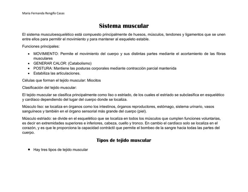 Sistema muscular y tejido musculo esquelético