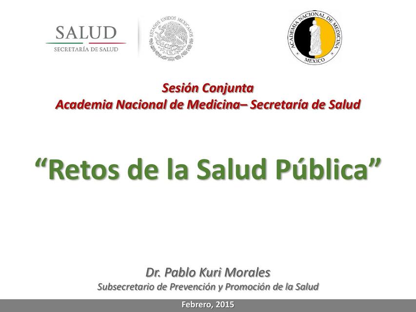 Retos de la Salud Pública 