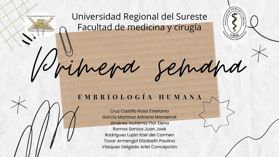 Primera Semana Embriología Humana 