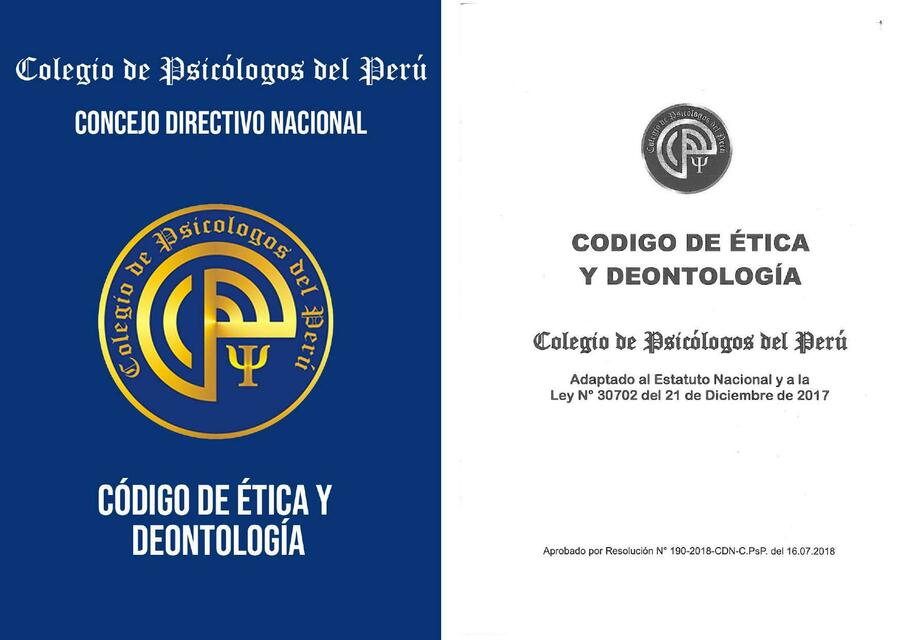 Código de ética y deontología