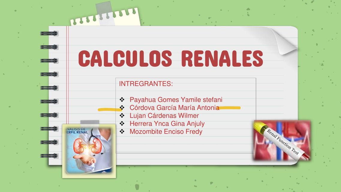 Cálculos Renales  