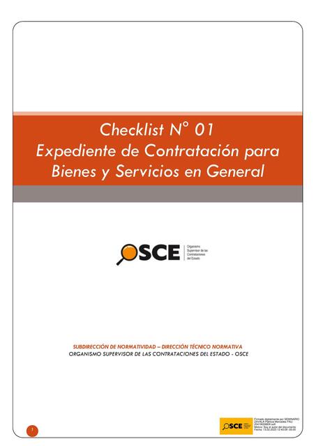 Expediente de Contratación para Bienes y Servicios 