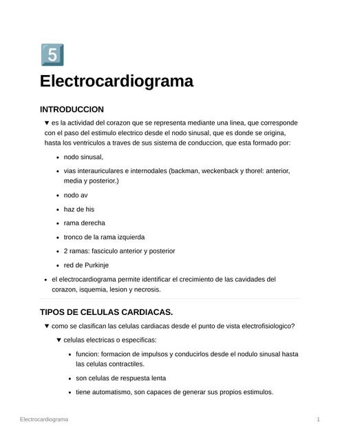 Introducción a Electrocardiograma