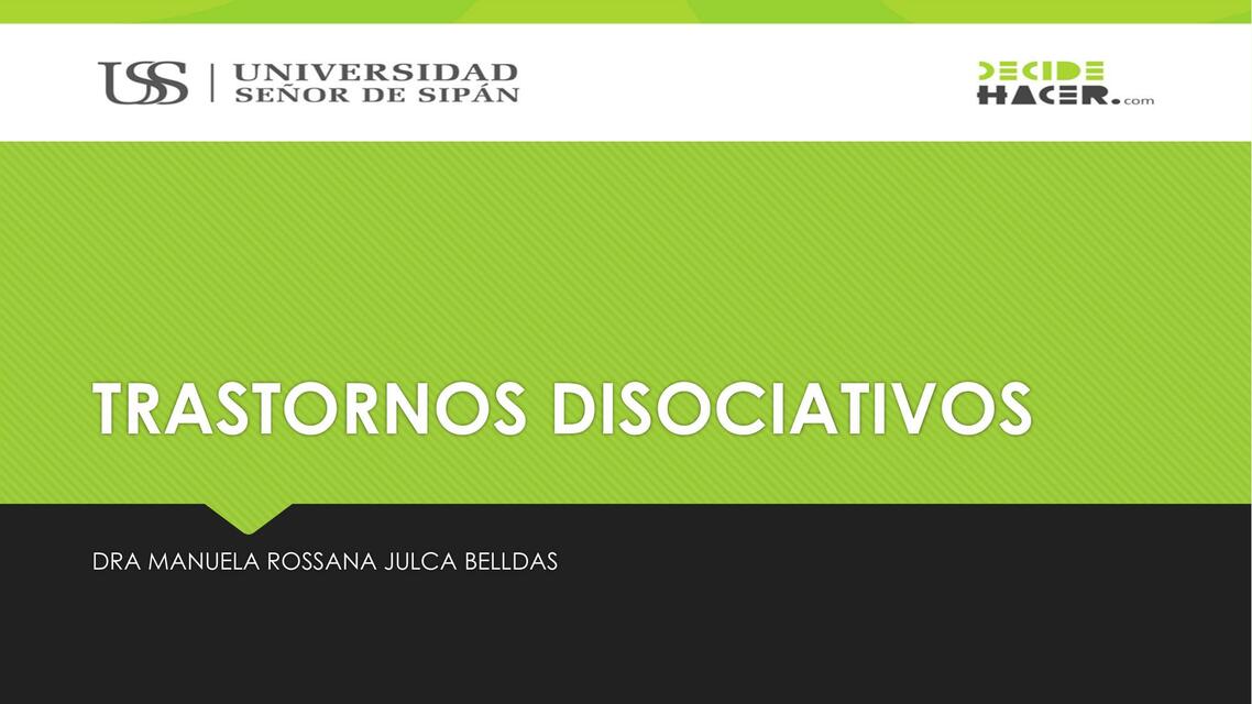 Trastornos Disociativos 