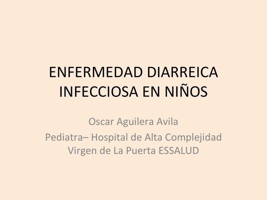 Enfermedad diarreica infecciosa en niños