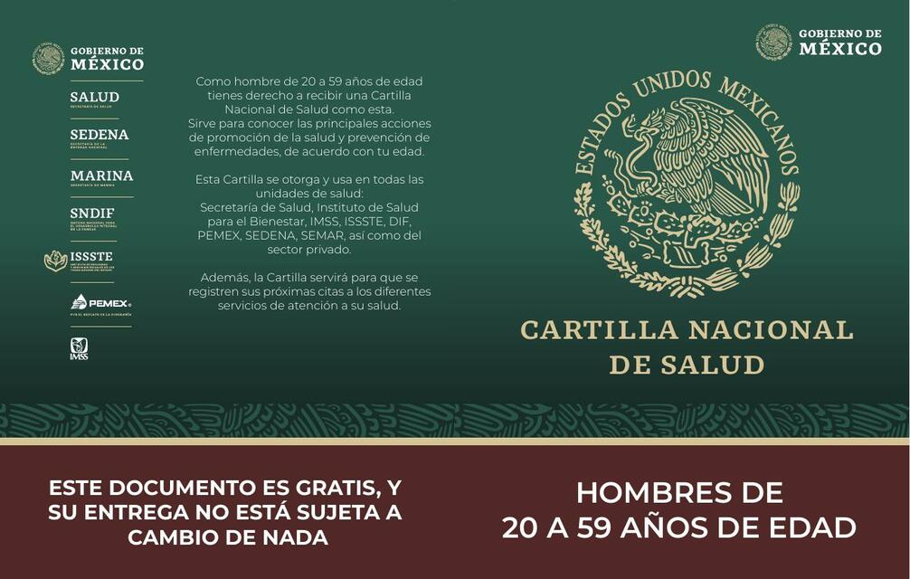 Cartilla de Salud para varones