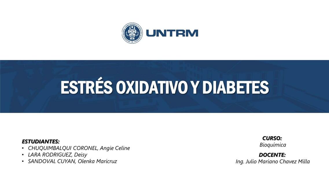 ESTRÉS OXIDATIVO Y DIABETES 