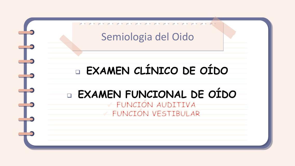 Semiología del Oido