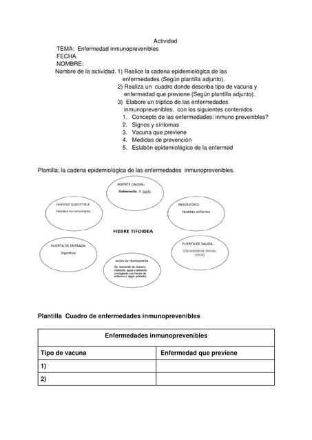 Actividad de enfermedad inmunoprevenible