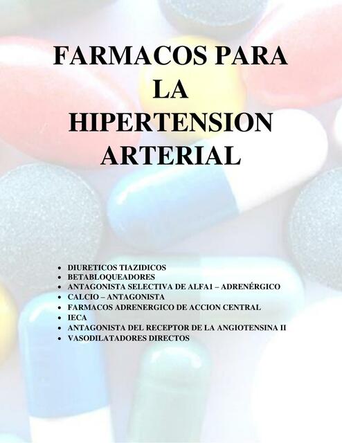 Fármacos para la Hipertensión Arterial