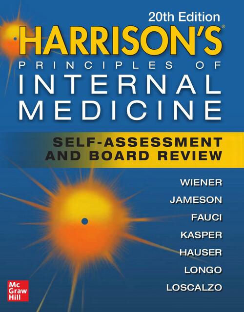 Harrison's principles of internal medicine 20 ed