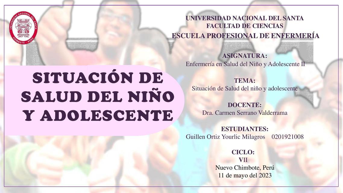 Situación De Salud Del Niño Y Adolescente Tunia Eddy Udocz