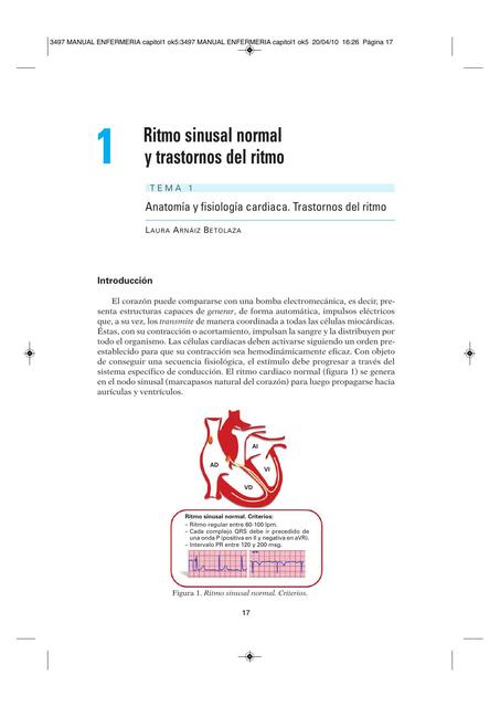 Ritmo Sinusal Normal y Trastornos del Ritmo 