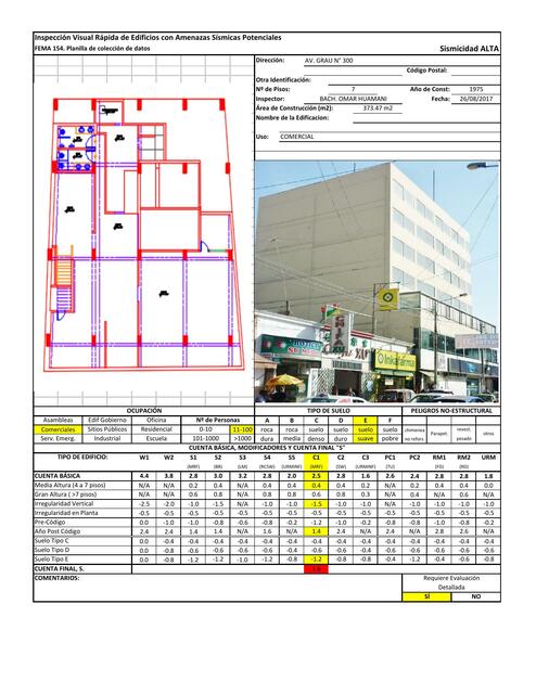 Inspección Visual Rápida de Edificios con Amenazas Sísmicas Potenciales