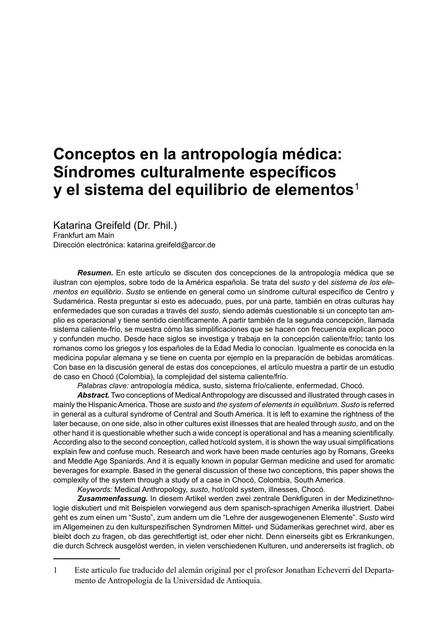 Conceptos en la antroplogia médica