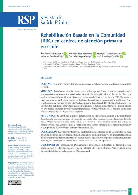 Sesión 10 Rehabilitación Basada en la Comunidad 