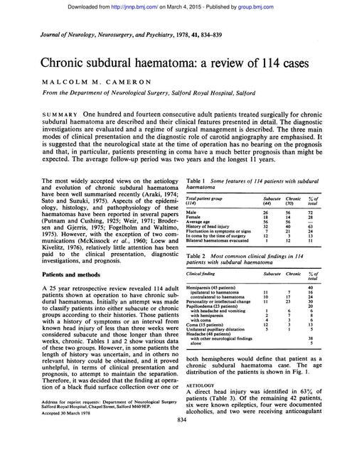 Chronic subdural haematoma