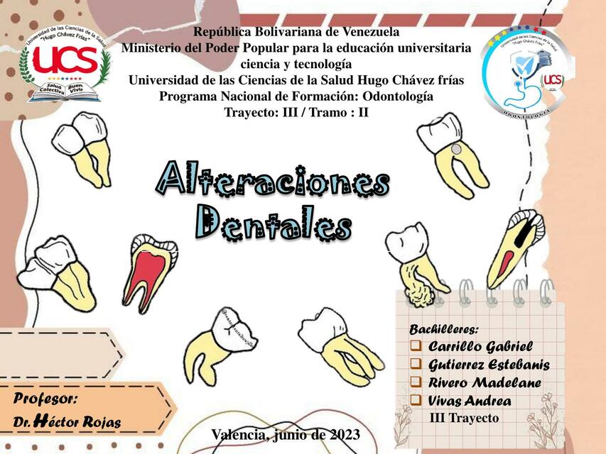 Alteraciones dentales