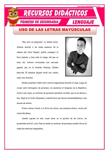 Uso de las Letras Mayúsculas 