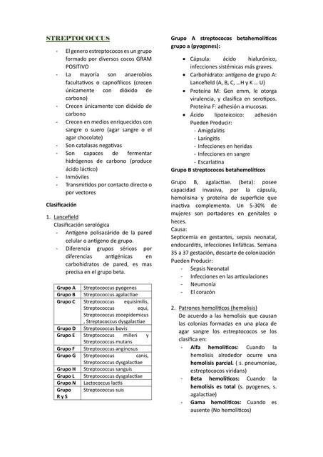 Steptococcus y enterococcus