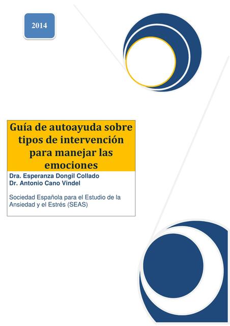 Guía de Autoayuda Sobre Tipos de Intervención para Manejar las Emociones