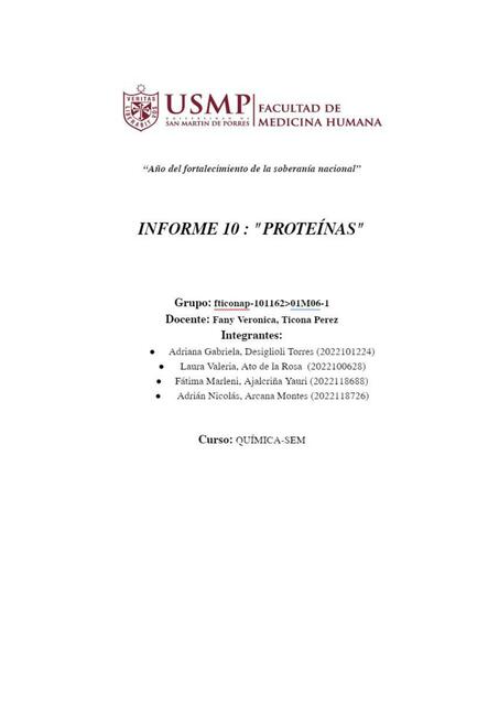 Informe Proteínas