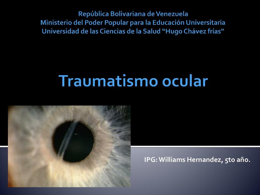 Traumatismo ocular