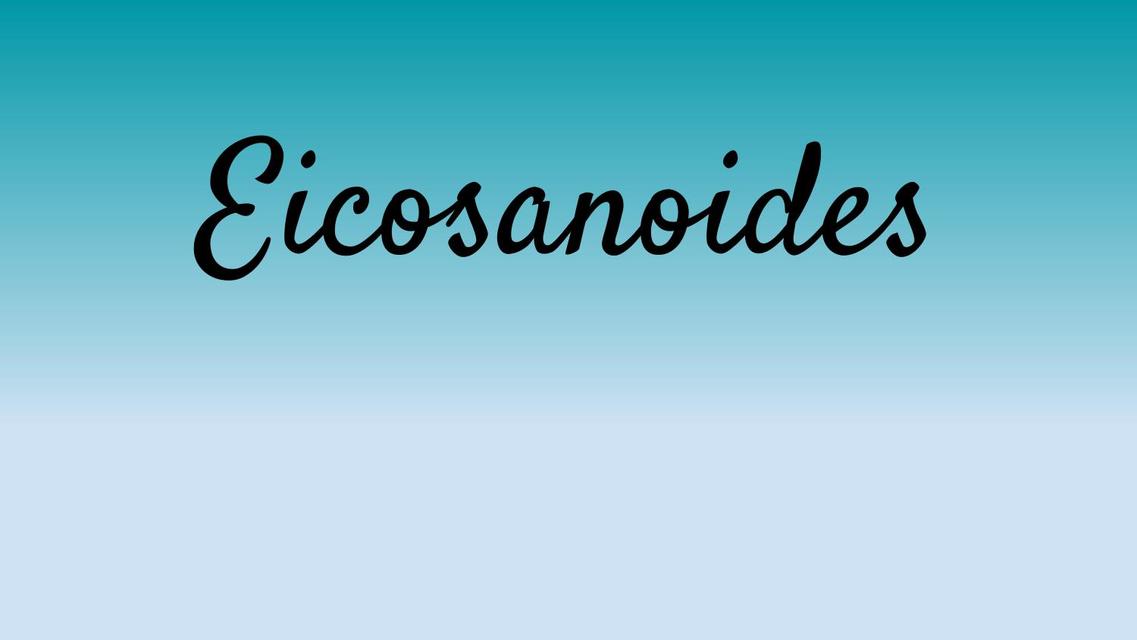 Eicosanoides