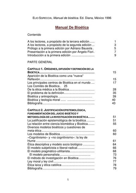 Manual de Bioètica