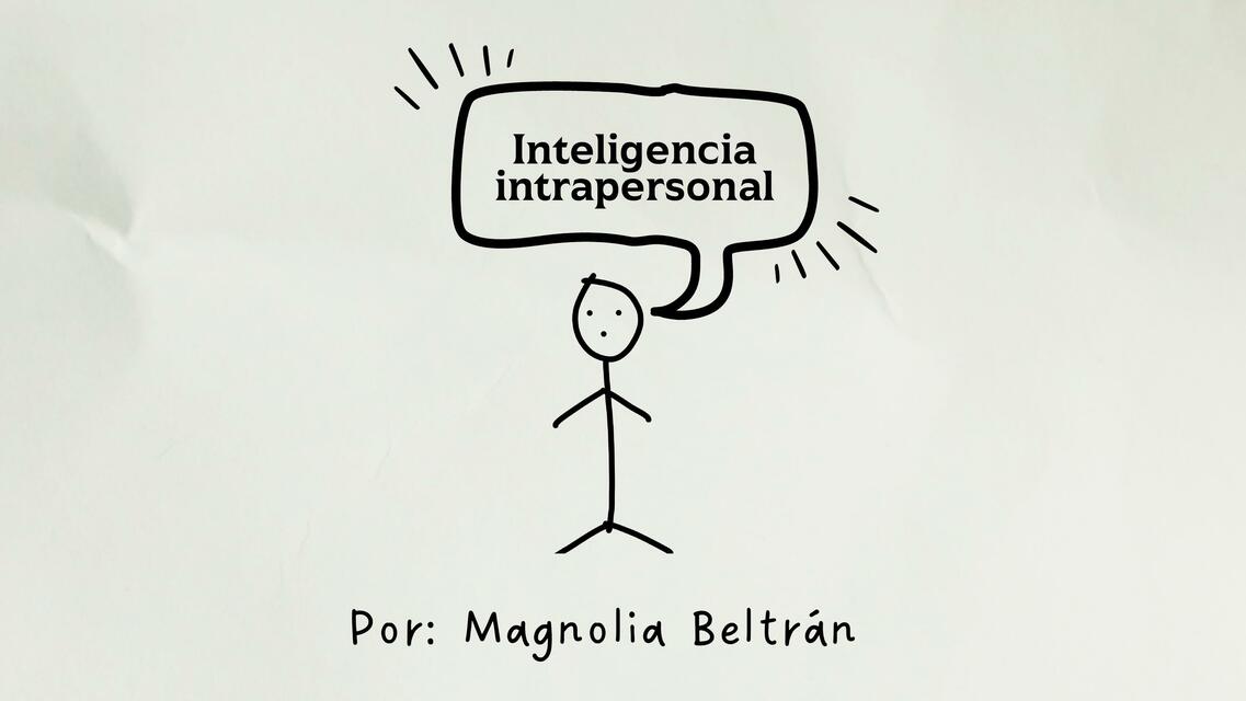 Inteligencia Intrapersonal 