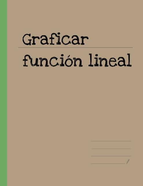 Gráfica Función Lineal