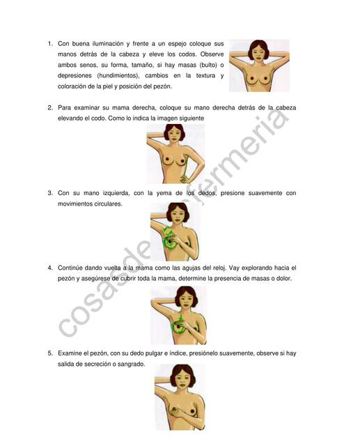 Examen de mama ilustrado