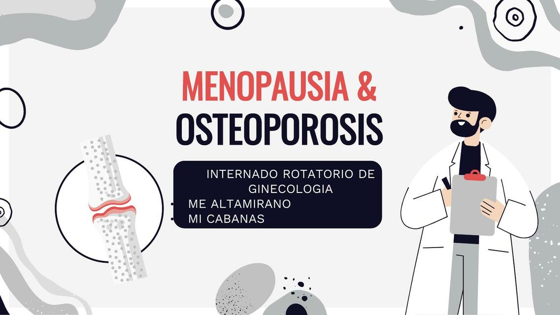 Osteoporosis y menopausia