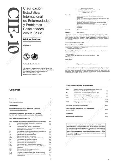 Clasificacion estadistica internacional de enfermedades y problemas relacionados con la salud