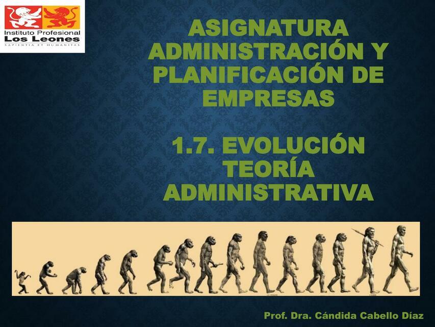 Evolucion teoria administrativa