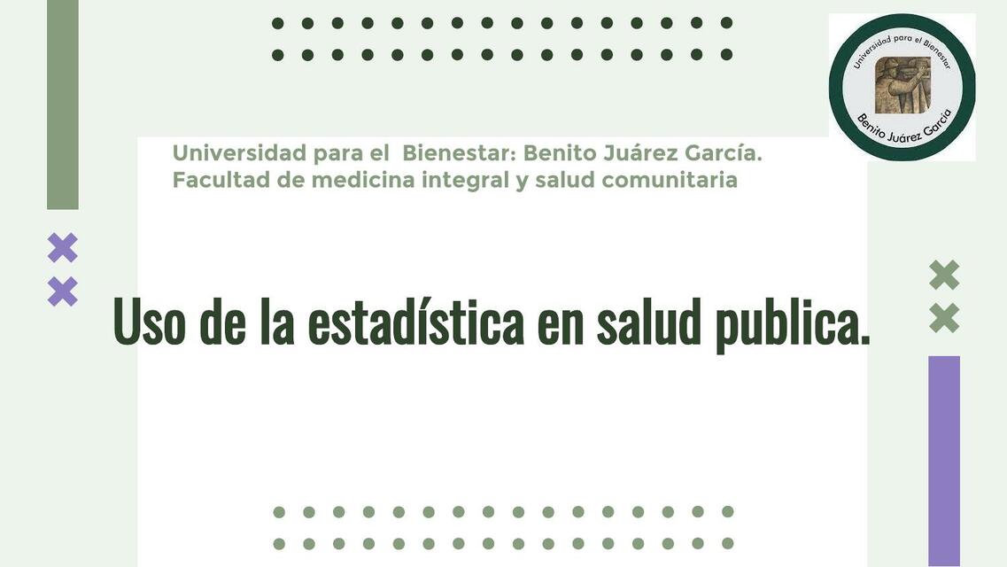 Uso de la estadistica en salud publica2