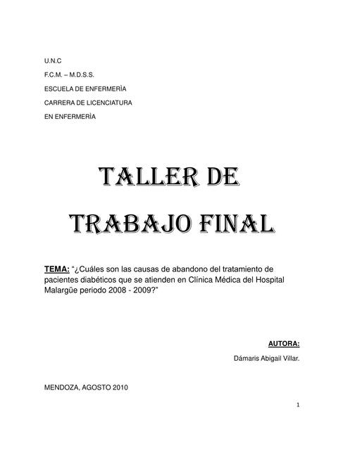 Taller de Trabajo final