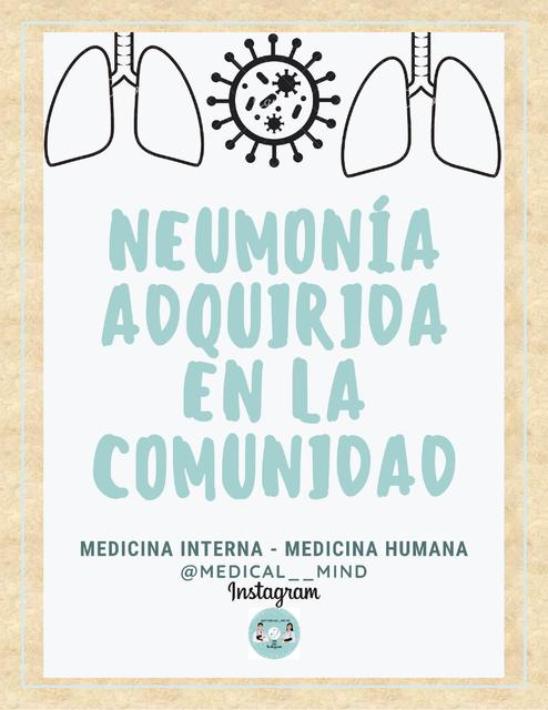 Neumonía adquirida en la comunidad. Neumología - Medicina Interna