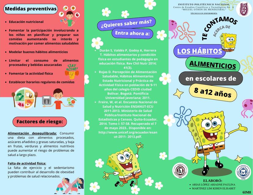 Los hábitos alimenticios en escolares 