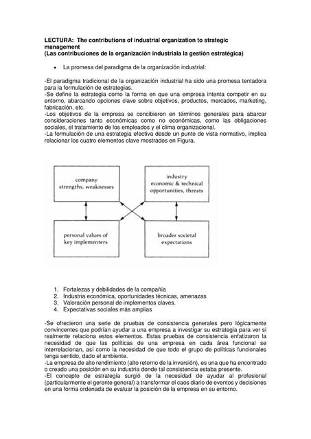 The contributions of industrial organization to strategic management