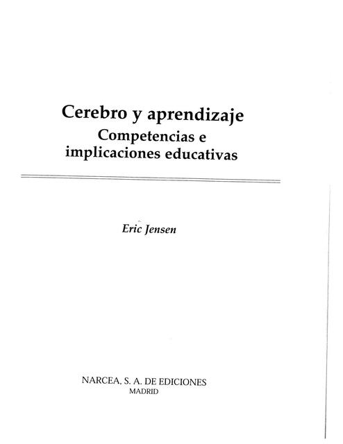 Cerebro y aprendizaje E. jensen