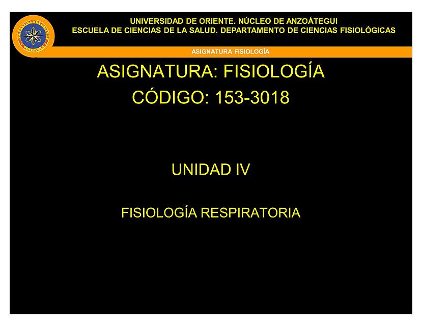 FSIOLOGIA RESPIRATORIA