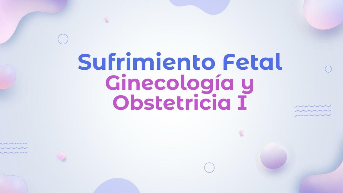 Sufrimiento Fetal